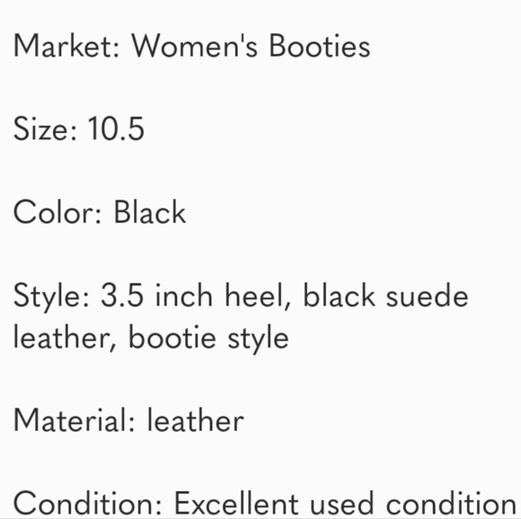 Nine West Black Suede Heeled Booties 10.5 - Picture 3 of 5